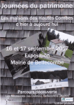 Affiche des Journées du Patrimoine MaisonsHautes Combes à Bellecombe